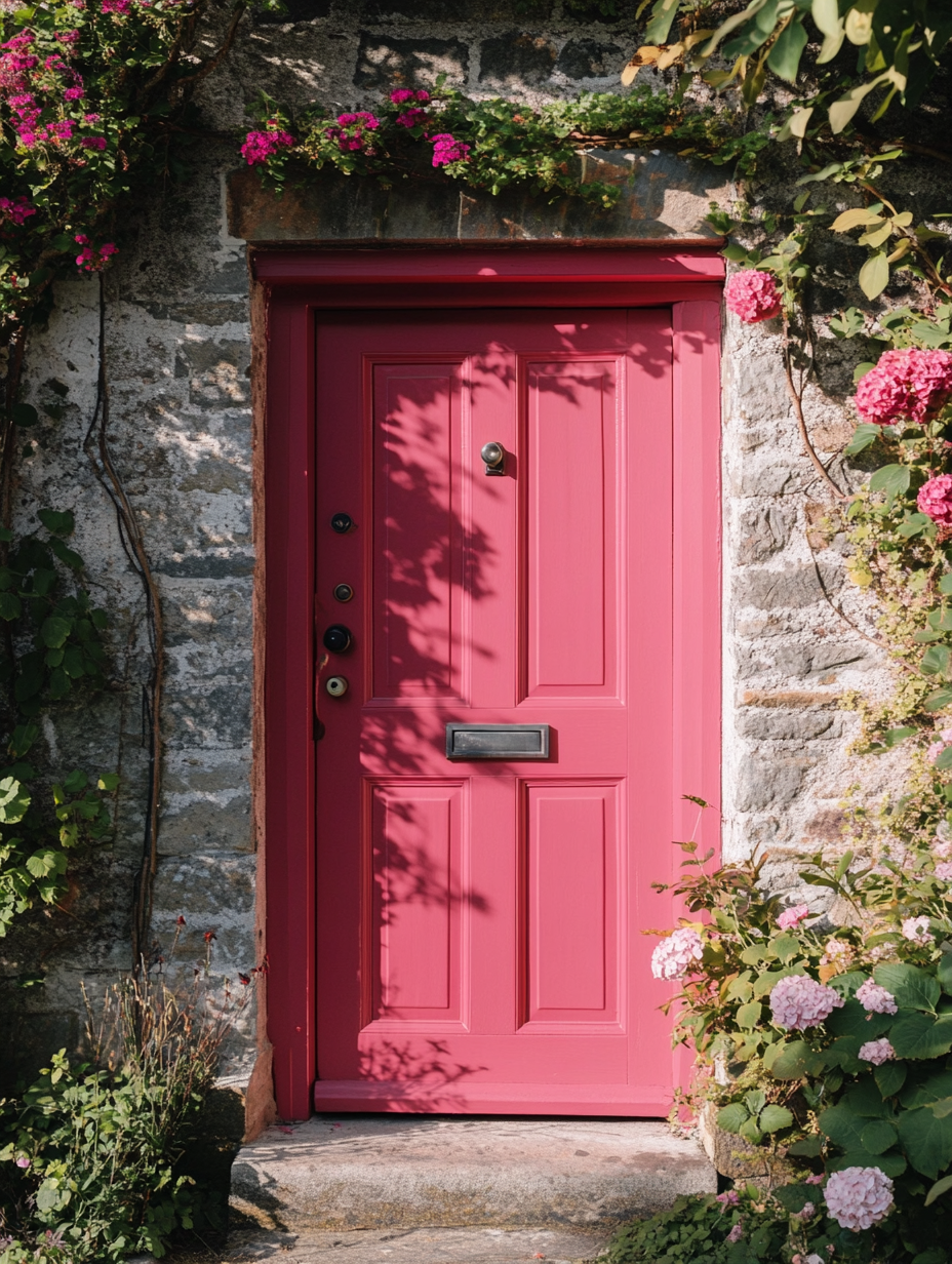 Pink Front Door Paint Inspiration