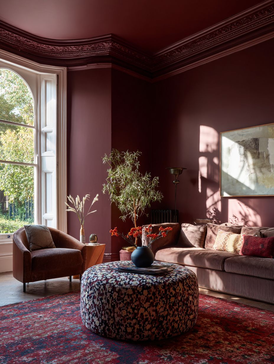 Burgundy Paint Bordeaux™ Interior Emulsion By Knuckles Paints