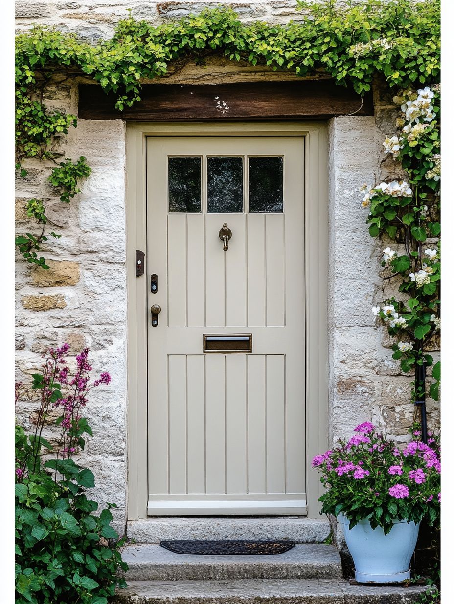 Front Door Paint Cream Buttoning by Knuckles